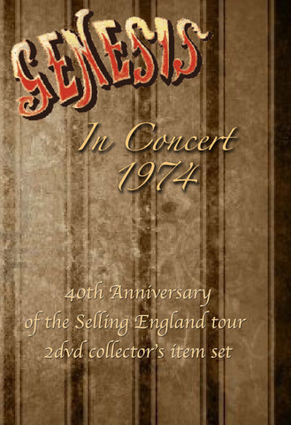 Genesis In Concert 1974 Selling England Tour 2DVD Set