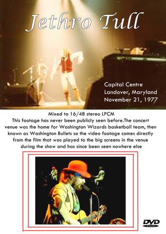 Jethro Tull Live At The Capital Center, Landover, Maryland November 21, 1977 2DVD Set