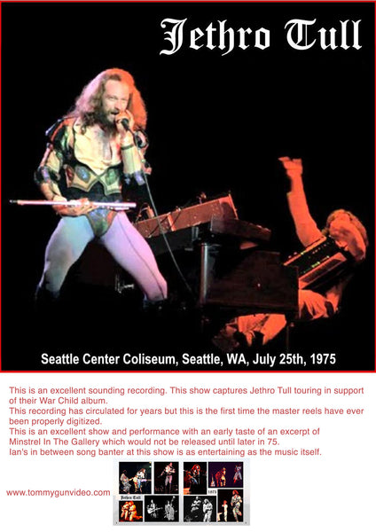 Jethro Tull Live In Seattle July 25, 1975 2CD Set – Tommygun