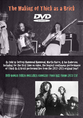 Jethro Tull - The Making Of Thick As A Brick DVD