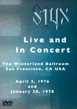 Styx Live And In Concert 1976-1978 2DVD Set