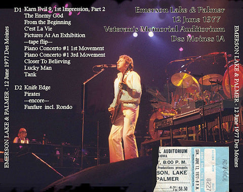 Emerson, Lake, & Palmer - Des Moines, Iowa - June 12, 1977