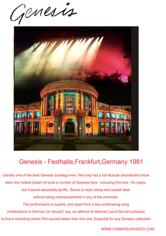Genesis Live in Frankfurt, Germany, Oct. 30, 1981 2CDr Set