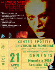 GENESIS / Live In Montreal カラー盤3枚組BOX Genesis Live In Montreal April 21, 1974 2Cdr Set – Tommygun Video