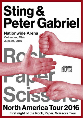 Sting & Peter Gabriel, RPS Tour, Columbus, Ohio June 16, 2016 2CDr Set