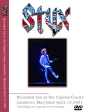 Styx Live At The Capital Centre April 13, 1981 2DVD Set