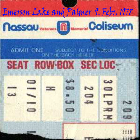 Emerson, Lake, & Palmer - Nassau Coliseum, Uniondale, NY - Feb. 9, 1978
